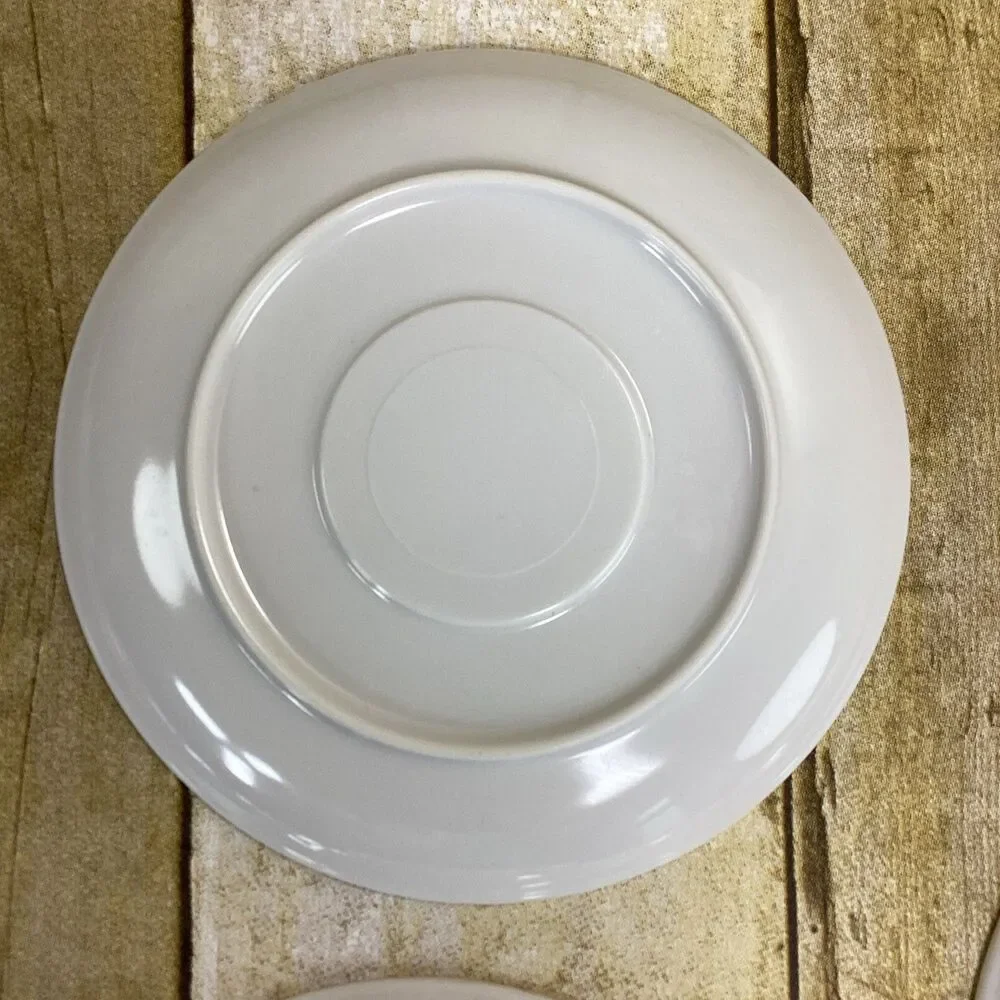 Vintage Fruit Harvest Melamine Plate Saucer Lot Of 7 1960s 5.75